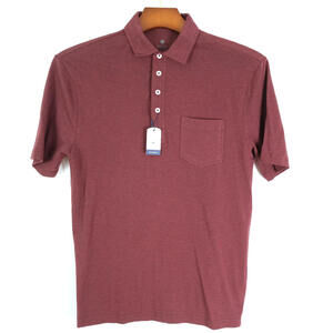 Johnnie-O Hanging Out Polo Shirt Size Small Maroon Game Day Original NEW
